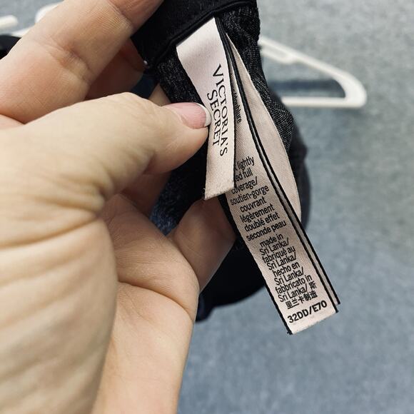 Victorias Secret Bra 32DD T-shirt Bra Push-Up Full Coverage Black gray Heather - Picture 7 of 7